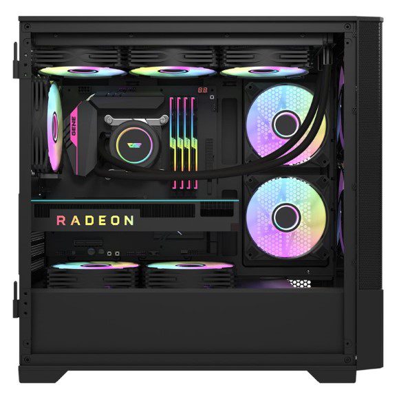 DarkFlash Casing DK415 M-ATX PC Gaming Case Black DarkFlash Casing DK415 M-ATX PC Gaming Case Black